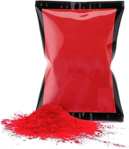 Natural Holi Gulal Powder | Organic and Skin Friendly | Holi Color Run Powder | Colored Smoke | Chalk Powder | 5K Run | Powder | Stain Free | Pack of 3 Red Color Powder | 3.5 Oz Each