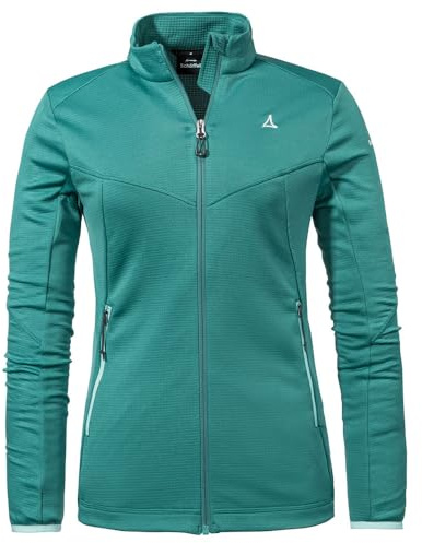 Schöffel Damen Fleece Jacket Svardalen L, schnell trocknende Fleecejacke mit Kragen, funktionales Outdoor Fleece, mit Reißverschluss-Taschen und elastischem Saum