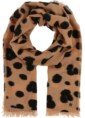 FRAAS Schal - 50 x 190 cm - Made in Germany - Stola mit Leo-Motiv für Damen