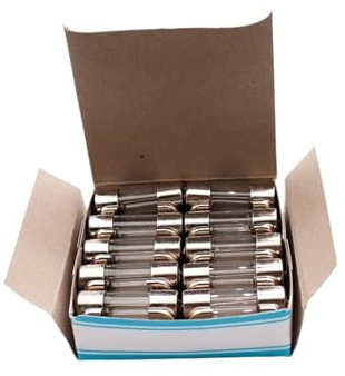 10PCS Sicherung 8X37mm Marine Sicherung 250V Messer Typ Sicherung Glas Sicherung 1A2A6A20A (Color : 20A, Size : 12X37)