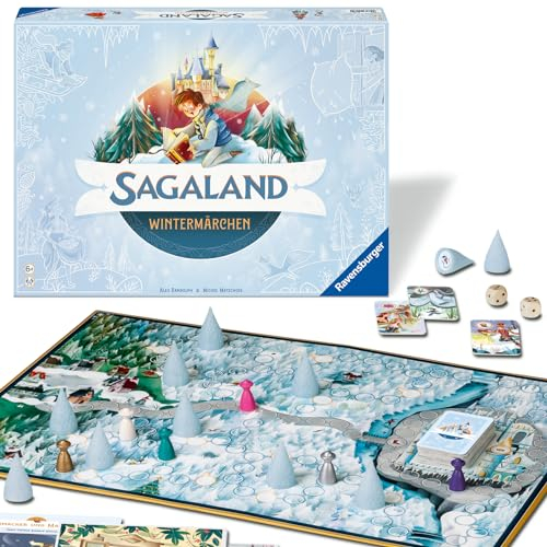Ravensburger 22460 - Sagaland Wintermärchen - Brettspiel für Kinder und Erwachsene, 2-6 Spieler, Merkspiel Klassiker ab 6 Jahren