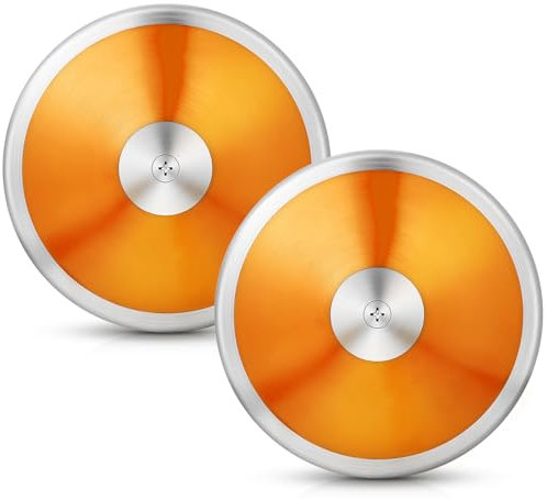 Wettarn 2 Stück 1 kg Diskus, Mann und Frau, Diskus, Leichtathletik-Diskussionen, Leichtathletik-Ausrüstung (Orange)