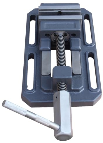 BOKA TSL-200, Bohrschraubstock, Tischschraubstock, Manuelle Klemme, 200mm flacher Bohrschraubstock für Metall Fräsen Maschinenschraubstock mit Prismenbacke