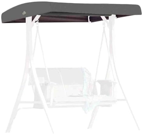 Generic Casual Garden Canopy Swing Canopy, Waterproof, UV Protection, 3 Seater, Black, Grey, Green, Beige, Polyester, 120 x 18/23 cm