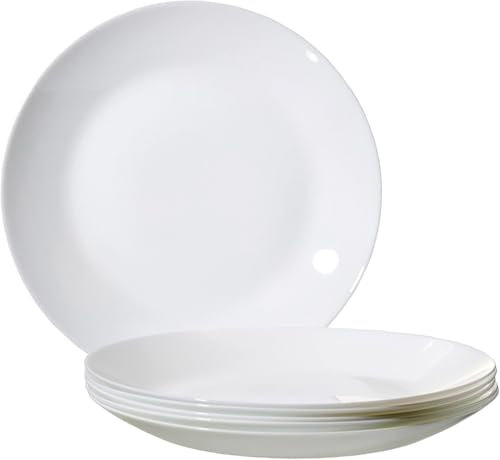 Ritzenhoff & Breker Speiseteller fresh Ø 25 cm weiß 6er Set Opal Glas Mikrowellengeeignet