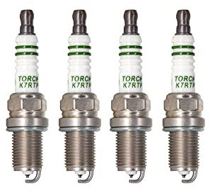 KFJFDHES 2-8 STÜCKE Standard Zündkerze Platin K7RTP Ersetzen for IK22 RC8PYCBX 3922 Zündkerze Solides Terminal(4 Pieces K7RTP)