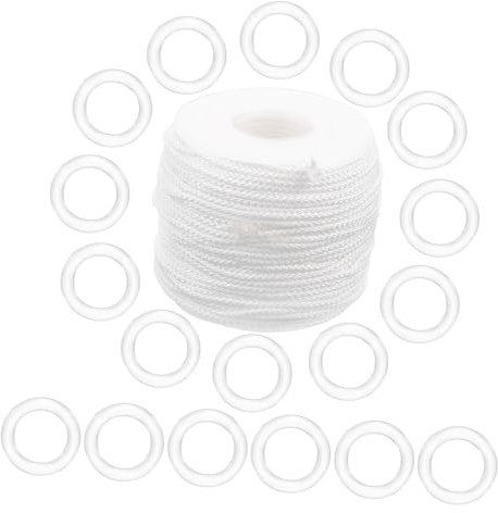 Alipis Roman Blind Curtain Rings Shade Blinds Pull String Rope Kit for Roman Shade Repair Craft