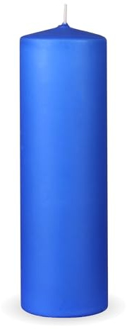 HS Candle Candele a colonna blu scuro, dimensioni Ø 7 x 20 cm, candele a cera lunga durata fino a 65 ore. Candele a colonna non profumate, molti colori/dimensioni