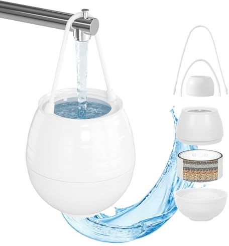 Bath Water Filter for Tub Faucet - 10 Stages 5,000 Gallons Filtration | Removes Hundreds of Contaminants | BPA Free Hot Tub Filter for Softer Skin, Healthier Hair & Nails (Home/Hotel/Spa Use)