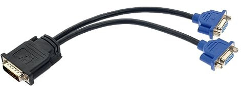Angoily Câble Adaptateur Vga Y Splitter Broches Femelles pour Double Écran Compatible Vga Noir