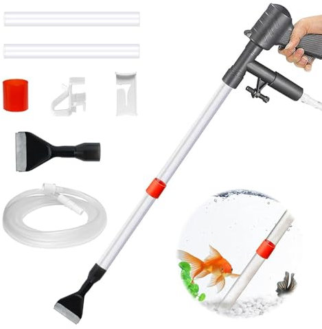 BDHYYM Aquarium Pumpe & Filter, 4 in 1 Mulmsauger Aquarium mit Kiesreiniger und Gravel Cleaner, Aquarium wasserwechsel Aquarium Sauger für Wasserwechsel - Verstopfungsfrei​