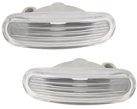 EASYSHOP24H Set 2 Fanale Fanalino Freccia Laterale Sinistro Destro Compatibile Per Panda Doblo Idea Multipla Grande Punto Stilo Musa Indicatore di Direzione Crystal Trasparente