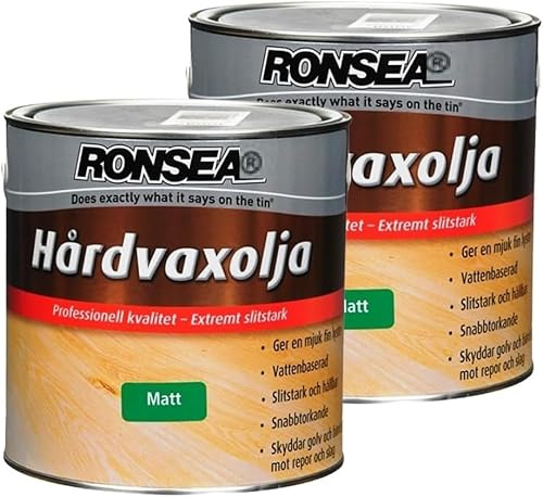2 x Ronseal Quick Dry Wood Varnish | Matt Finish | Extremely Durable & Provides Long Lasting Protection Scratches & Impact | Water-Based | 250ml x 2 = 500ml