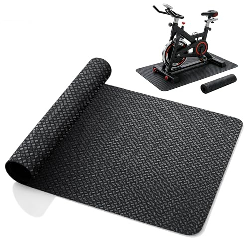 Tapis Elliptique sous Le Bureau, 60x43cm Tapis De Protection De Sol Fitness, 5mm Tapis pour Équipements De Fitness, Tapiss D'Équipement d'exercice Antidérapant Double pour Vélo Elliptique, Pédalier