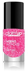 Glam'Up Paris - Vernis à Ongles - Ultra Brillance - Longue Tenue - Séchage Rapide - N°106 - Rose Pailleté