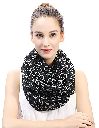 Lina & Lily Damen Loop Schal Rundschal Schlauchschal Sonnenbrille Muster