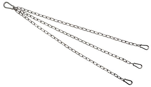 KAMERO Blumenampel Ersatzkette Edelstahl V4A, 45cm mit Karabinerhaken, rostfrei