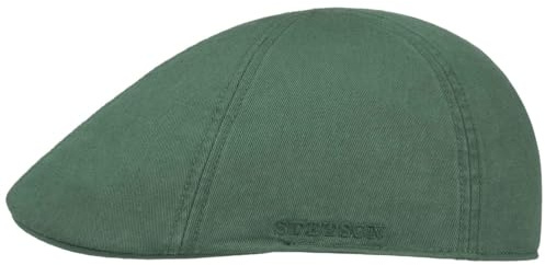 Stetson Texas Cotton Flatcap UV Schutz 40+ Unifarbene Schirmmütze Frühjahr Sommer grün XL (60-61 cm)