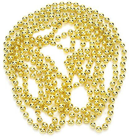 Catena perline 6mm, 2.7M catena a palline in acciaio inossidabile per collana sfera decorazione matrimonio Natale gioielli fai da te per creazione personalizzata