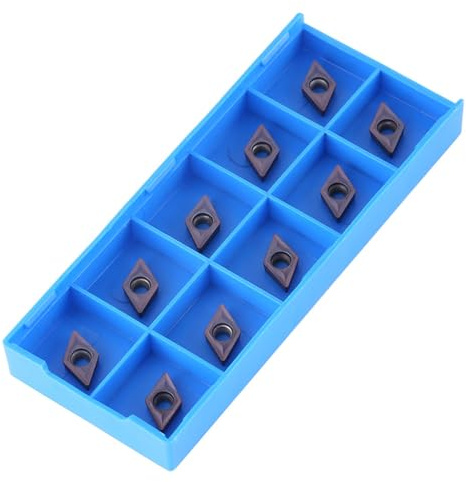 10Pz Inserti In Metallo Duro Utensile per tornio con taglierina a lama con scatola per tornio DCMT11T304 VP15TF