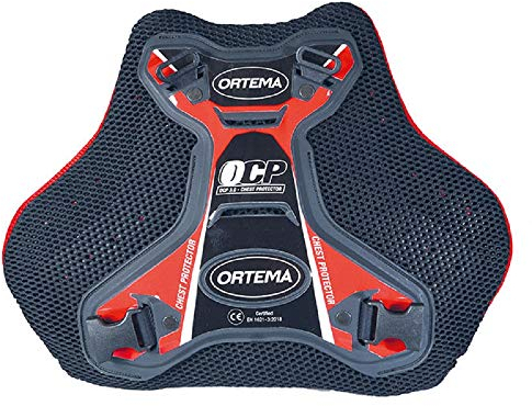 ORTEMA OCP 3.0 - (Gr.S rot) Chest Protector - Brustprotektor mit Gurtsystem - Schutzklasse EN 1621-3: 2018 Level 2 für Motocross/Endurosport/Downhill/MTB & mehr