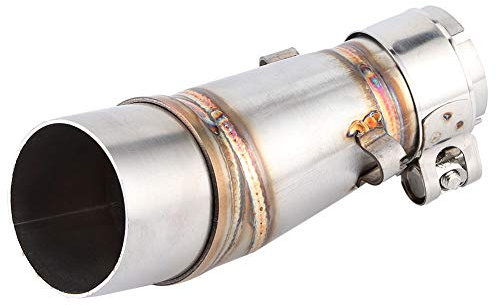 collettore di scarico moto + Connettore Scarico Moto Universale terminale scarico moto connettore adattatore per tubo di scarico intermedio per moto acciaio inossidabile