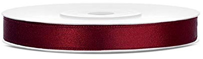 Satinband Polyester Schleifenband Seidenband Geschenkband 6/12/25/38/50/100 mm x 25 m (Größe 6mm x 25m - Farbe Bordeaux)