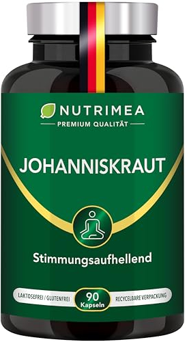 Johanniskraut Kapseln Hochdosiert - Zertifiziert, Laborgeprüft und 100% Vegan
