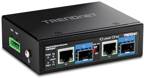 TRENDnet 2-Port Industrial SFP to Gigabit Poe++ Media Conv.