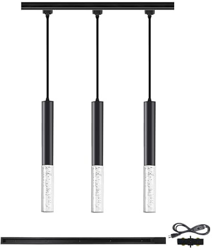 Bravsekai schwarze Pendelleuchte Kücheninsel 3 Packs, 3CCT Tracking Pendelleuchten für Kücheninsel, Esszimmer, Schlafzimmer, Restaurant, Hotel, Bar