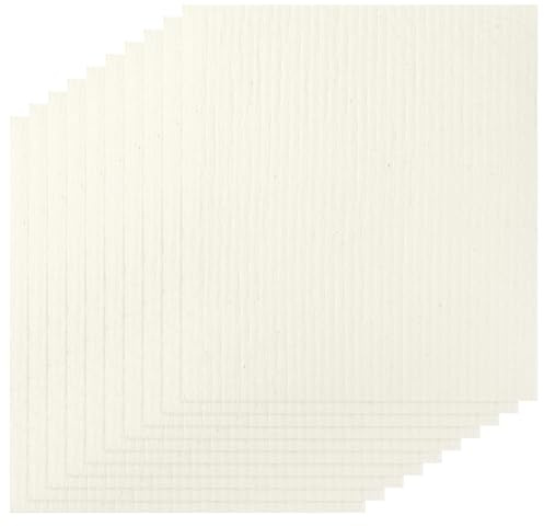 Uxcell Absorbent Cellulose Reusable Swedish Dishcloths for Kitchen | Clean dishes, windows, floors. Quick moisture absorption. No odor. White Pack of 10