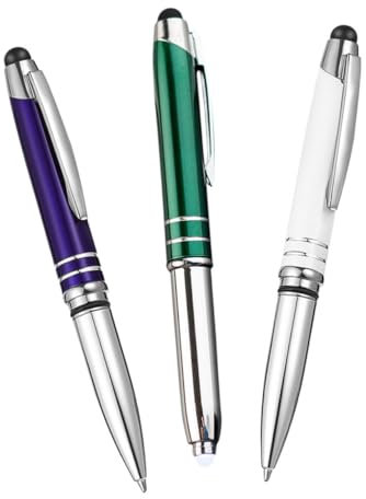 COHEALI Eingabestifte Für Tablets Tabletstift 3 Stück Touch Kugelschreiber Büromaterial Schreibkugelschreiber Schilderstifte Metallstifte Press Kugelschreiber Mit Stylus Spitzen Led Lichtstifte Led