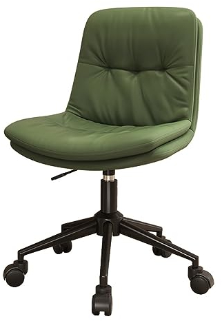 FLEPYHB Schreibtischstuhl für das Homeoffice, Computer-Schreibtischstuhl ohne Armlehnen, moderner Homeoffice-Stuhl, mit Leder gepolstert, moderner Drehstuhl, Bequeme verstellbare Arbeitsstühle für Z