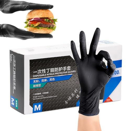 Nitrile Gloves - Nitrile Throwaway Gloves,Food Safe Nitrile Gloves, Nitrile Gloves Latex Black For Cooking, Household
