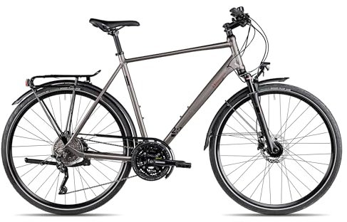 2R Manufaktur TLX30 | Trekkingbike | 28 Zoll Herrenfahrrad | 30-Gang Schaltung | hydraulische Scheibenbremse | inkl. Straßenausstattung, Farbe:Dark Brown, Rahmengröße:56 cm
