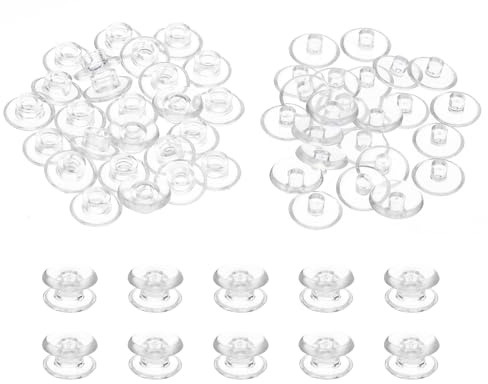 PATIKIL 24 Set Perno Di Plastica A Pressione M5x3mm Perni Trasparente | Chicago In Plastica Ribattini A Vite, Per Album Fotografici E Scrapbook In Pelle