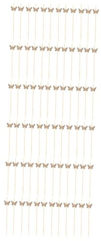 TOPBATHY 3 Juegos Palillo De Palos De Palitos De Fruta Pegatinas Pinchos para Sándwiches Brochetas Fiesta Palitos De Coctel Selecciones De Bebidas Madera Khaki 100 Uds * 3