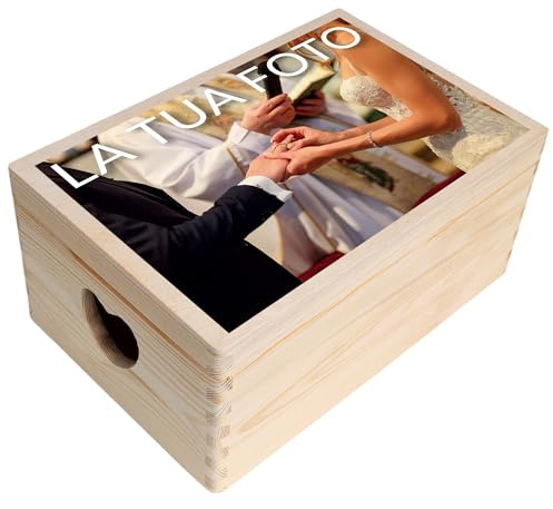 Creative Deco Personalisierte Geschenke Fotogeschenke Holzkiste Dein Foto | Eigenes Individuelles Geschenk | Geschenkkiste Geschenkbox | Für Frauen, Männer und Paar