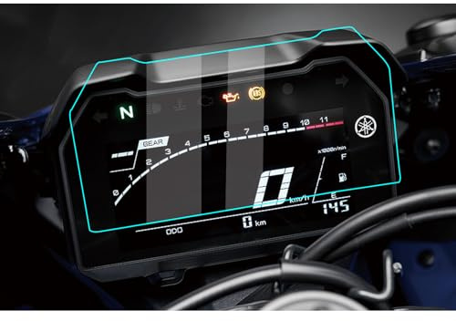 BYEMTTY Motorcycle Dashboard Screen Protector Film for Yamaha YZF-R7 2022+, Ultra Clear, Scratch Resistant, UV Heat Protection, 5H Hardness, with Installation Kit