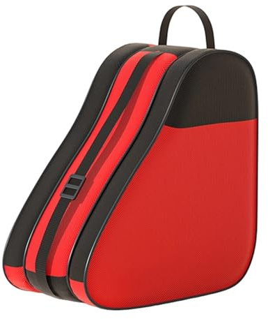 Eiskunstlauftasche – Eiskunstlauf-Rucksack für Outdoor-Ausrüstung, verschleißfestes Segeltuch mit atmungsaktivem Netz, 3-lagiges Design mit verstellbarem Schultergurt, passend für Helm, Skischuhe