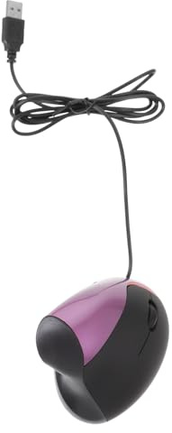 Hemobllo Mouse Ergonomico Verticale Supporto per Tunnel Carpale, USB Filo, 5 Tasti, Design Ergonomico, Leggero, ABS