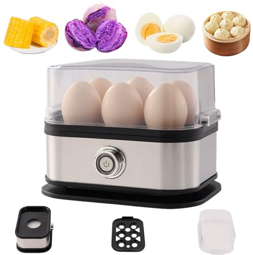 Sunny Side Master Egg Cooker, Sunny Side Up Egg Maker, Smart Stainless Steel Electric Eggs Poacher for Hard Boiled Eggs, Soft, Medium with Auto Shut-Off (1 PC)