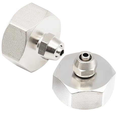 1/2 Zoll auf 1/4 Zoll Wasserfilteradapter, 2 Stück Sanitäradapter DN15 auf DN8, Schlauchadapter 1/2 Zoll auf 1/4 Zoll PE Schlauch, Anschlussadapter für Kühlschrank, Wasserfilter