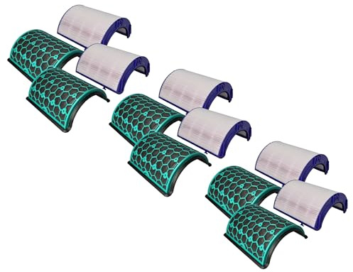 vhbw 6-delat filterset ersättning för Dyson 969048-03, 969048-01, 969048-02 för luftrenare – HEPA-filter, aktivt kolfilter