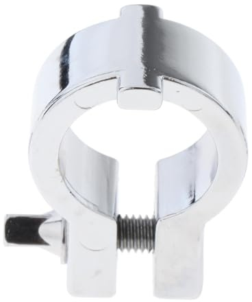 lopituwe Soporte para platillos con memoria de bloqueo para batería. Montaje perforante de aleación zinc. Ideal para bombo. Duradero y resistente al desgaste. DISEÑO para, Plata, 22 mm
