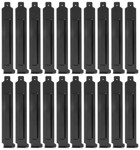 20pcs Pci Slot Blanking Plate for Computer Case Black Stainless Steel | Full Standard Profile, Sturdy Build with Dust Reduction, Practical Replacement Set for Internal Slots