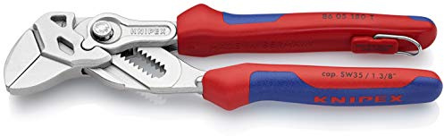 KNIPEX Tools - Pliers Wrench, Multi-Component, Tethered Attachment (8605180TBKA)