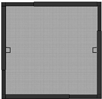 Schellenberg 70081 Insektenschutz Fenster Telescope, Aluminium-Rahmen ohne Bohren und Sägen zu Montieren, Individuelle Größe durch Herausziehen, 140 x 150 cm, Anthrazit