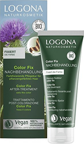 LOGONA Naturkosmetik Color Fix Nachbehandlung bei Pflanzen-Haarfarben, Fixiert die Farbe, Haarkur, Vegan, 2er Pack (2 x 100 ml), creme