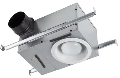 Broan-NuTone 744L Recessed Light Ventilation Fan, Selectable Speed 50-80 CFM, 0.3-2 Sones, White